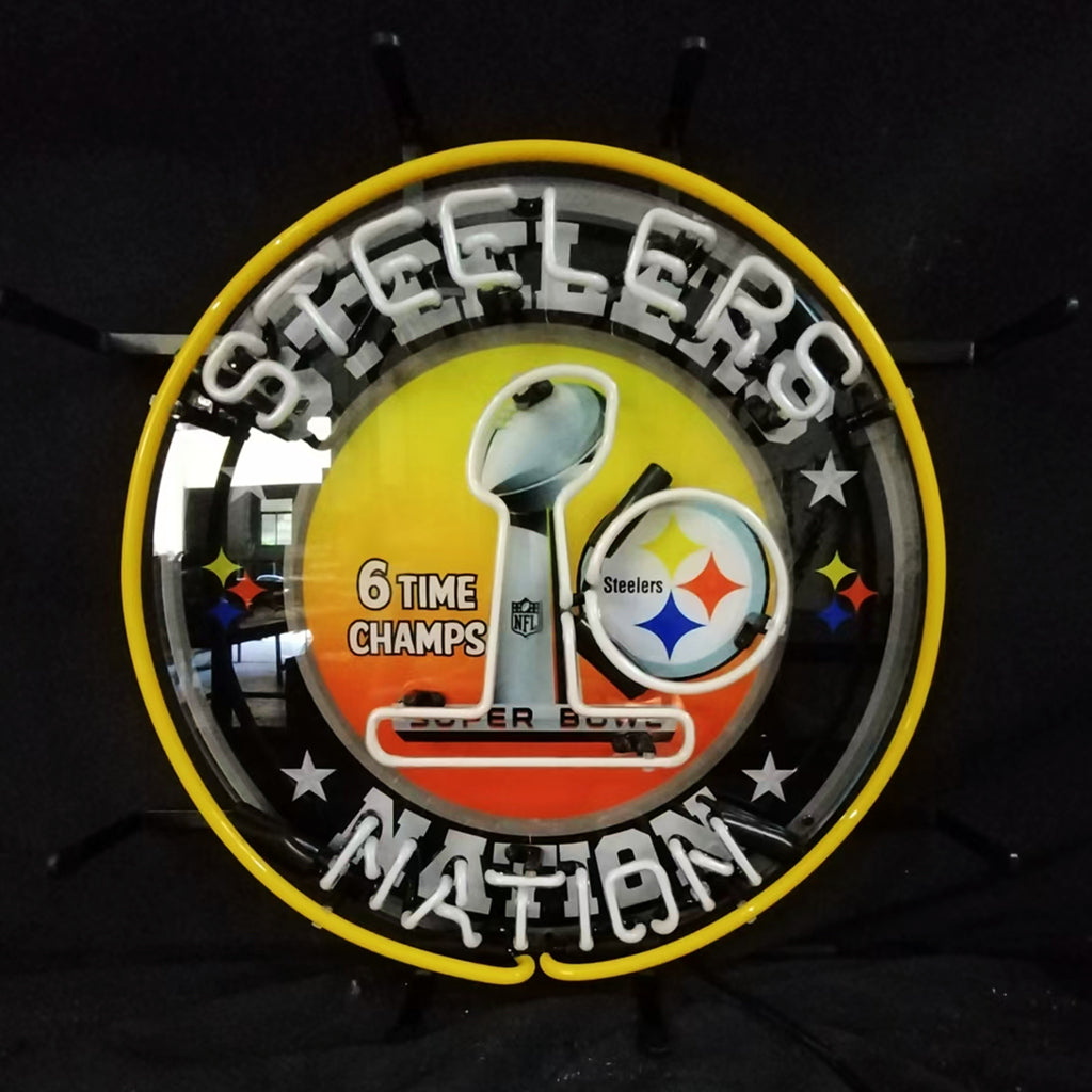 Pittsburgh Steelers Nation 6 Times Champion Neon Signs - MEX001-  DRIVEN - 3