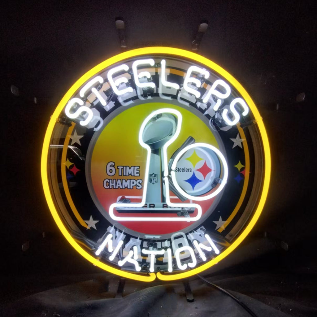 Pittsburgh Steelers Nation 6 Times Champion Neon Signs - MEX001-  DRIVEN - 2