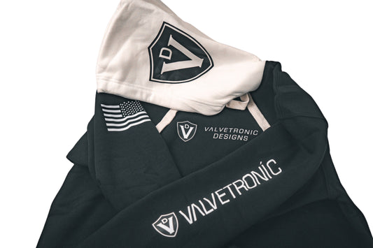 Valvetronic Designs Black & White Hoodie - VTD.HOOD.BW.S-  DRIVEN - 1