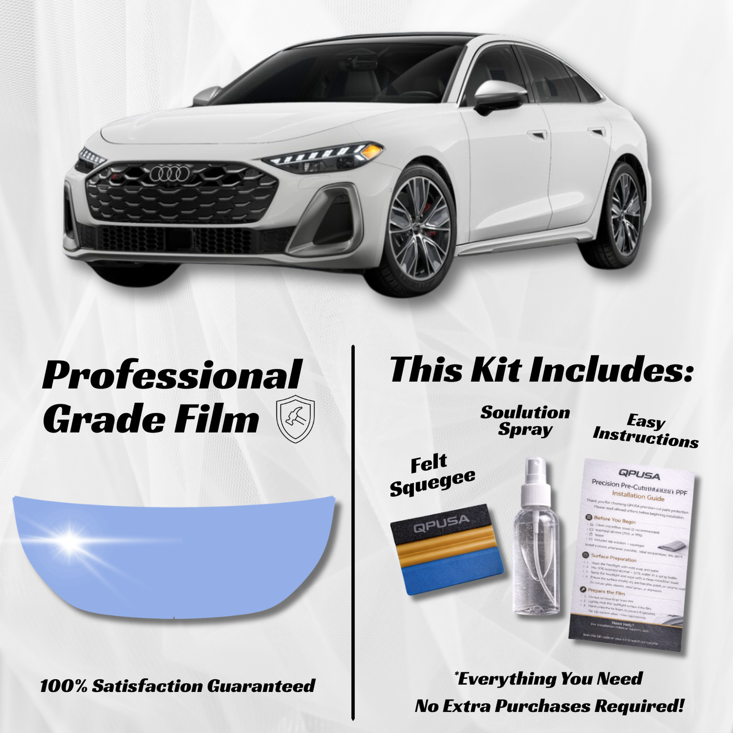 Audi S5 (2025-2026) Partial Hood PPF Protection Kit - Pre-Cut - sku-51605853798532-  DRIVEN - 1