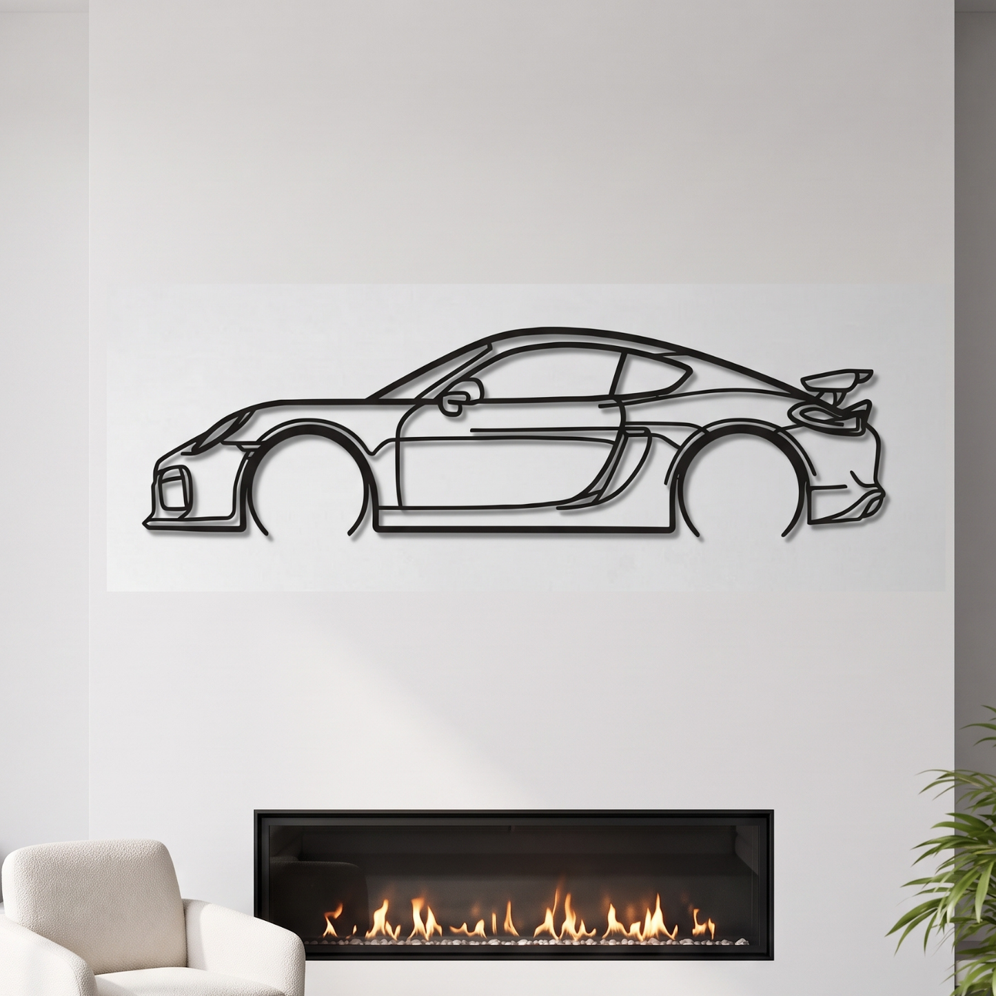 2016 Cayman GT4 981 Metal Car Wall Art - MT0897 - MT0897B49L-  DRIVEN - 1