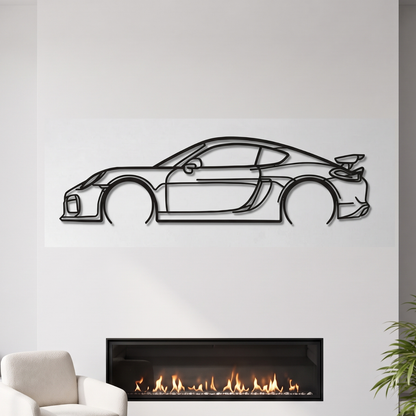 2016 Cayman GT4 981 Metal Car Wall Art - MT0897 - MT0897B49L-  DRIVEN - 1