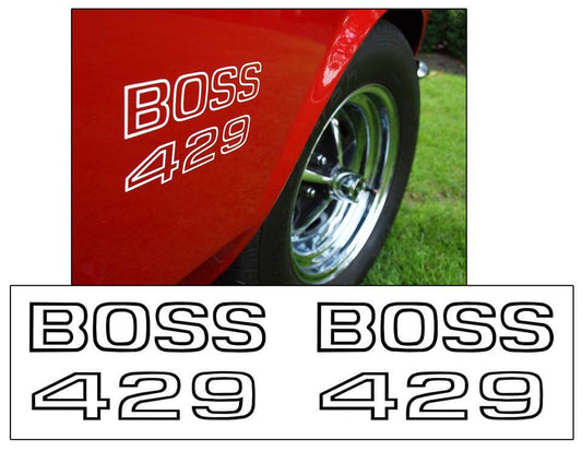 1969-70 Mustang Boss 429 Fender Decal Set - 821-MBK-1-821-MBK-2-  DRIVEN - 1