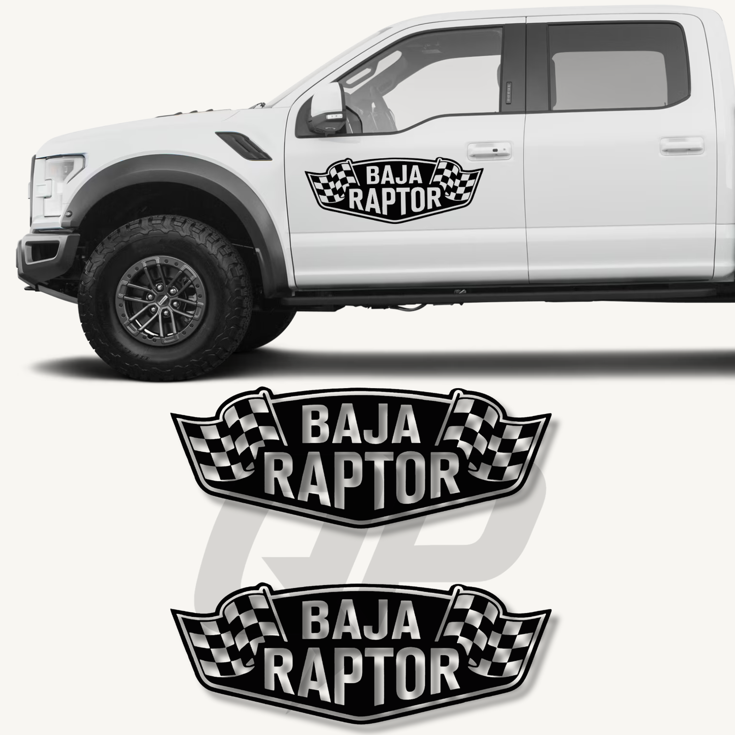 Ford Raptor Baja Off-Road Decal Kit | Premium Vinyl Graphics 2PC - sku-51381654978692-sku-51381655011460-sku-51381655044228-sku-51381655076996-sku-51381655109764-  DRIVEN - 1