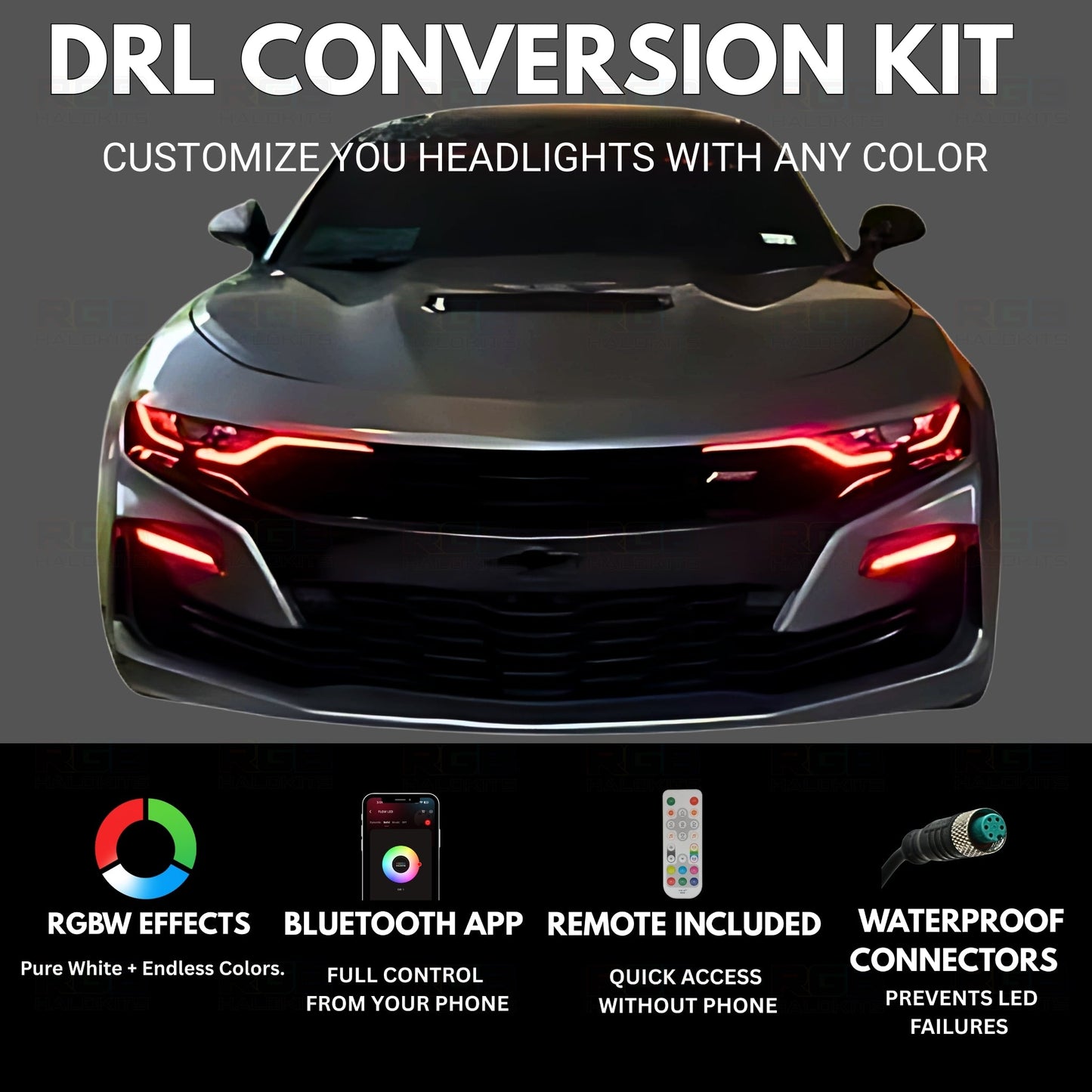 Chevrolet Camaro RS/SS RGBWA DRL Boards (2019-2024) - F11 | A12 | P2   - BX1-F11 | F12 | A12 | P2   - BX3-F11 | E1 | A12 | P2   - BX3-F11 | F12 | E1 | A12 | P2   - BX4-  DRIVEN - 8