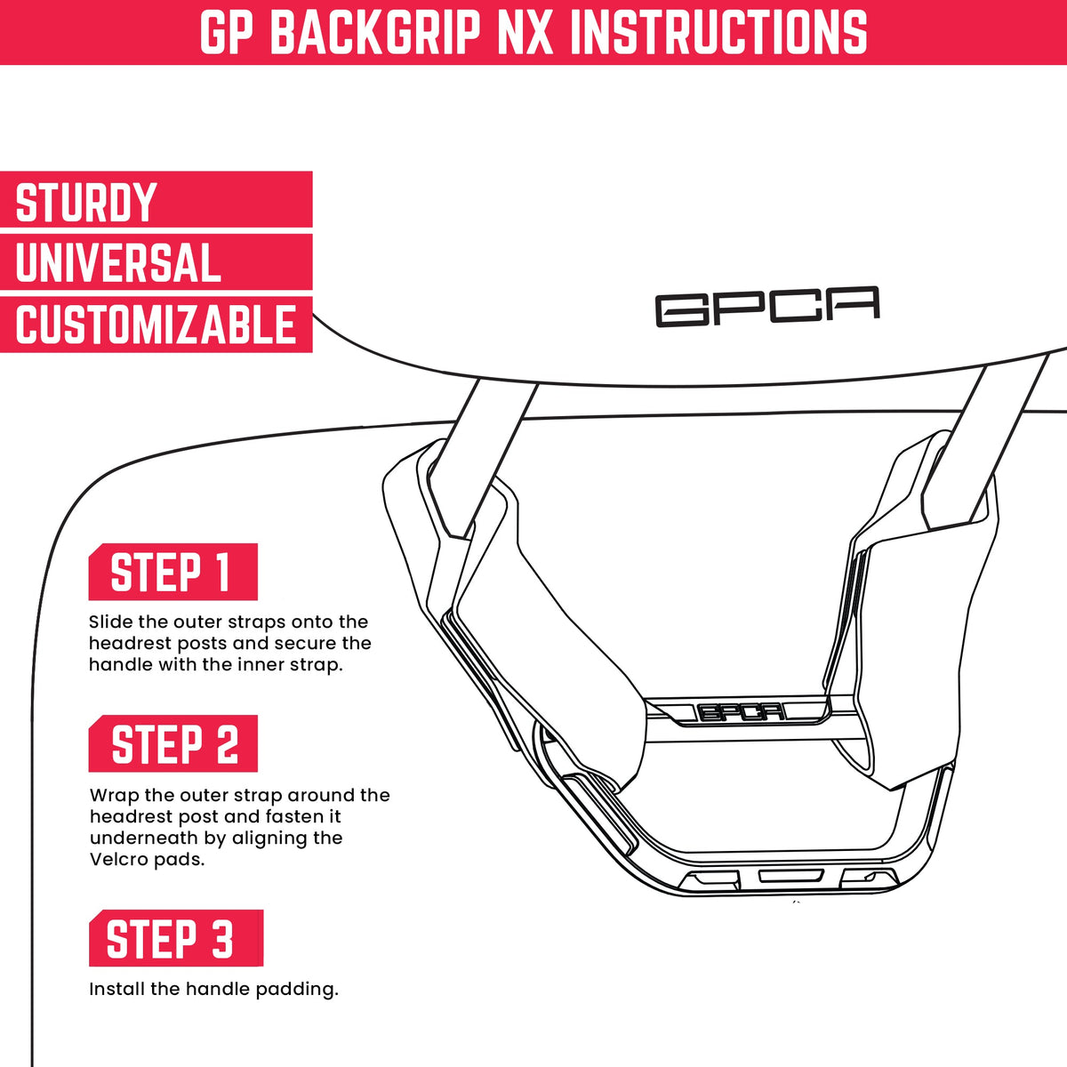 Back Grip PRO Headrest Handles for TESLA S/ 3/ Y - BGX-P2-YLLW-  DRIVEN - 15