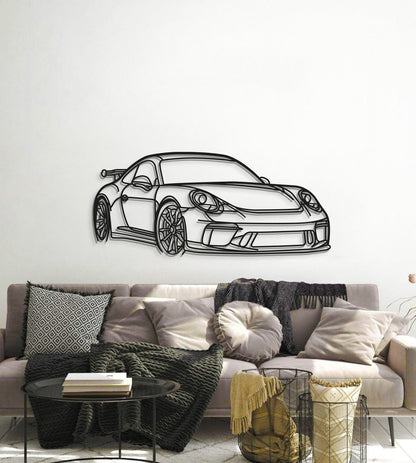 911 GT3 Model 991 Perspective Metal Car Wall Art  - MT0852 - MT0852B49L-MT0852B69L-MT0852B99L-MT0852B115L-MT0852B140L-  DRIVEN - 6