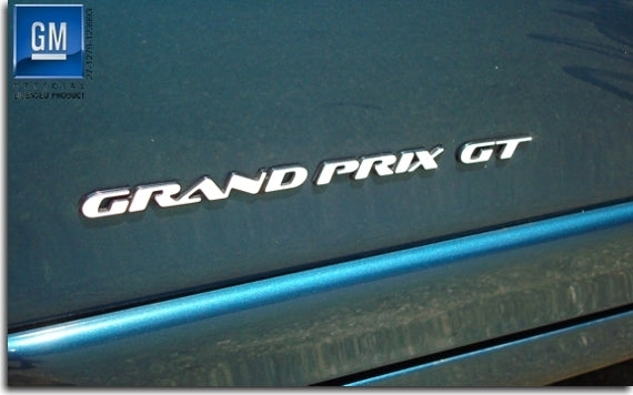 Door and Trunk Badge Overlays set of 3 - 97-03 Grand Prix GT - PO:GP:G6:GT-B-01-PO:GP:G6:GT-B-02-PO:GP:G6:GT-B-03-PO:GP:G6:GT-B-04-PO:GP:G6:GT-B-05-  DRIVEN - 3