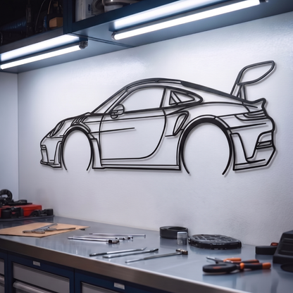 911 GT3 RS Model 992 Detailed Metal Car Wall Art - MT0859 - MT0859B49L-  DRIVEN - 3