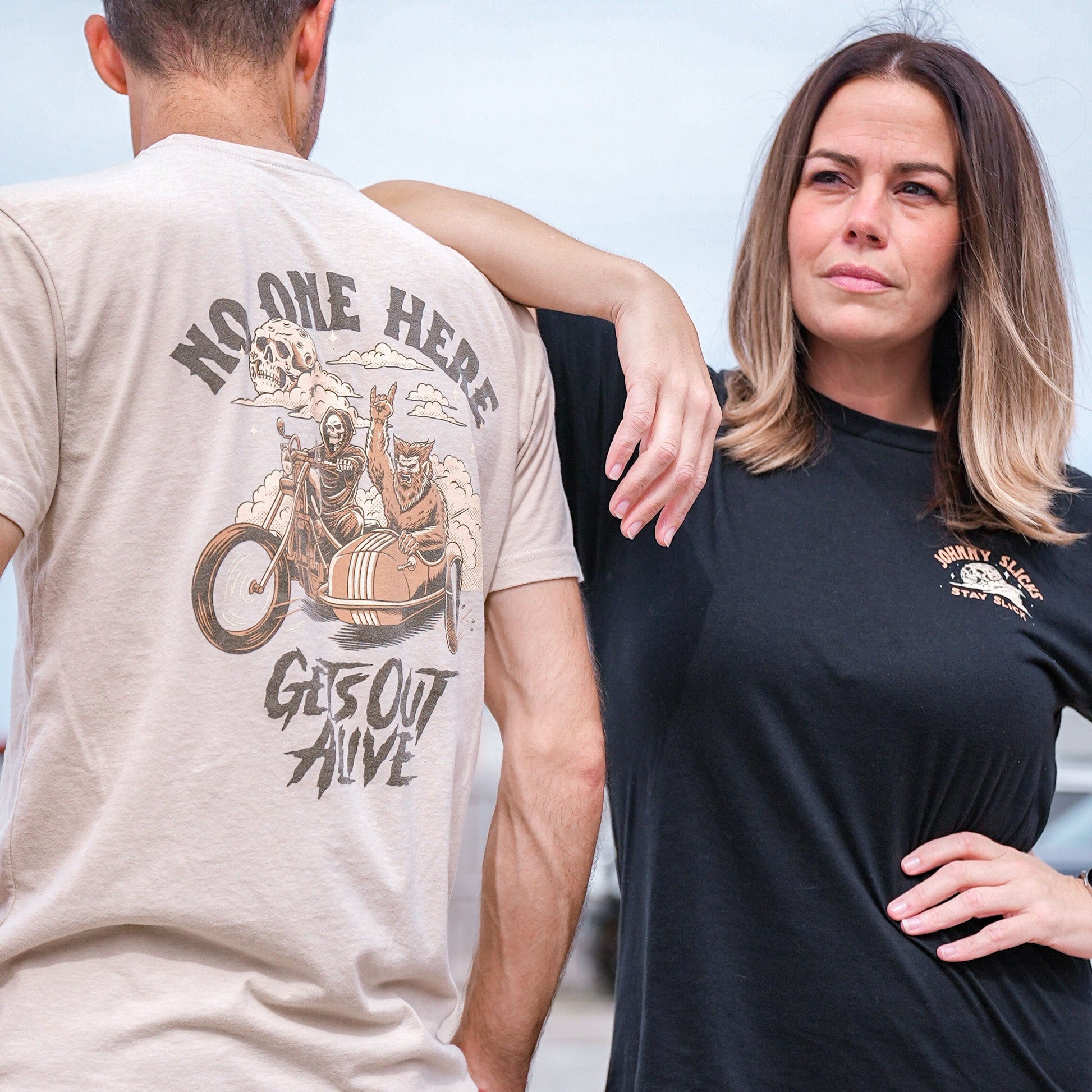 No one here gets out alive T-shirt - sku-46344005845155-sku-46344005877923-sku-46344005910691-sku-46344005943459-sku-46344005976227-  DRIVEN - 8