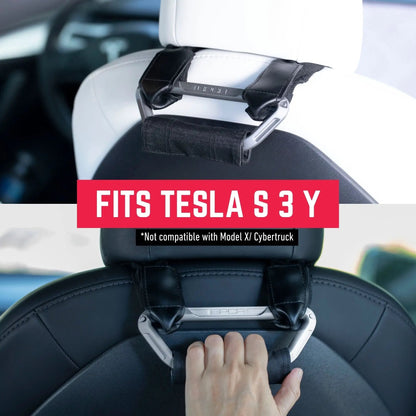 Back Grip PRO Headrest Handles for TESLA S/ 3/ Y - BGX-P2-SG-BGX-P2-BLK-BGX-P2-RED-BGX-P2-WHITE-BGX-P2-BLU-  DRIVEN - 2