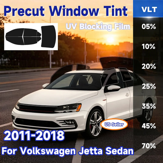 Precut Window Tint Kit for VW Jetta Sedan (2011–2018) | UV-IR Block & Privacy Film - 14:520468414#Rear Windshield 20;200007763:201336106-  DRIVEN - 1