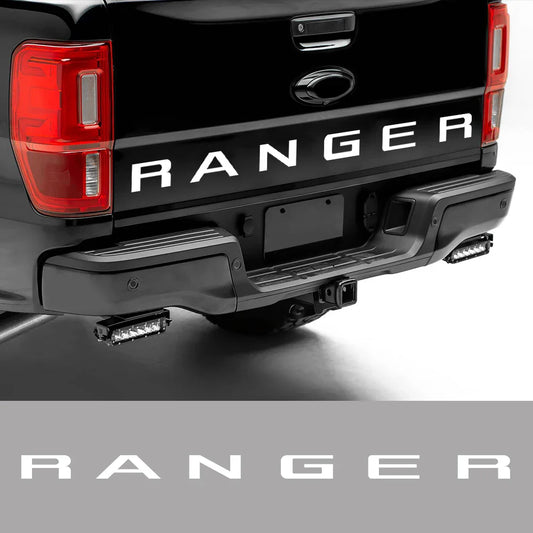 Tailgate Insert & Indent Letter Decal for Ford Ranger (2019–2021) | Vinyl Truck Sticker - 200000182:1052#Matt Black-  DRIVEN - 1