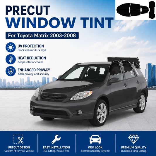 Precut Window Tint Kit for Toyota Matrix (2003–2008) | UV Block & Privacy Film - 14:200001438#Side Back 20 VLT;200007763:201336106-  DRIVEN - 1