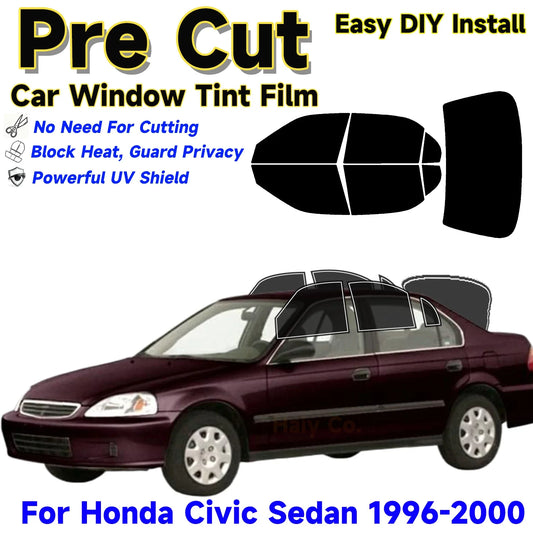 Precut Window Tint Kit for Honda Civic Sedan (1996–2000) | UV Block & Privacy Film - 14:203125846#Rear Windshield 35;200007763:201336106-  DRIVEN - 1