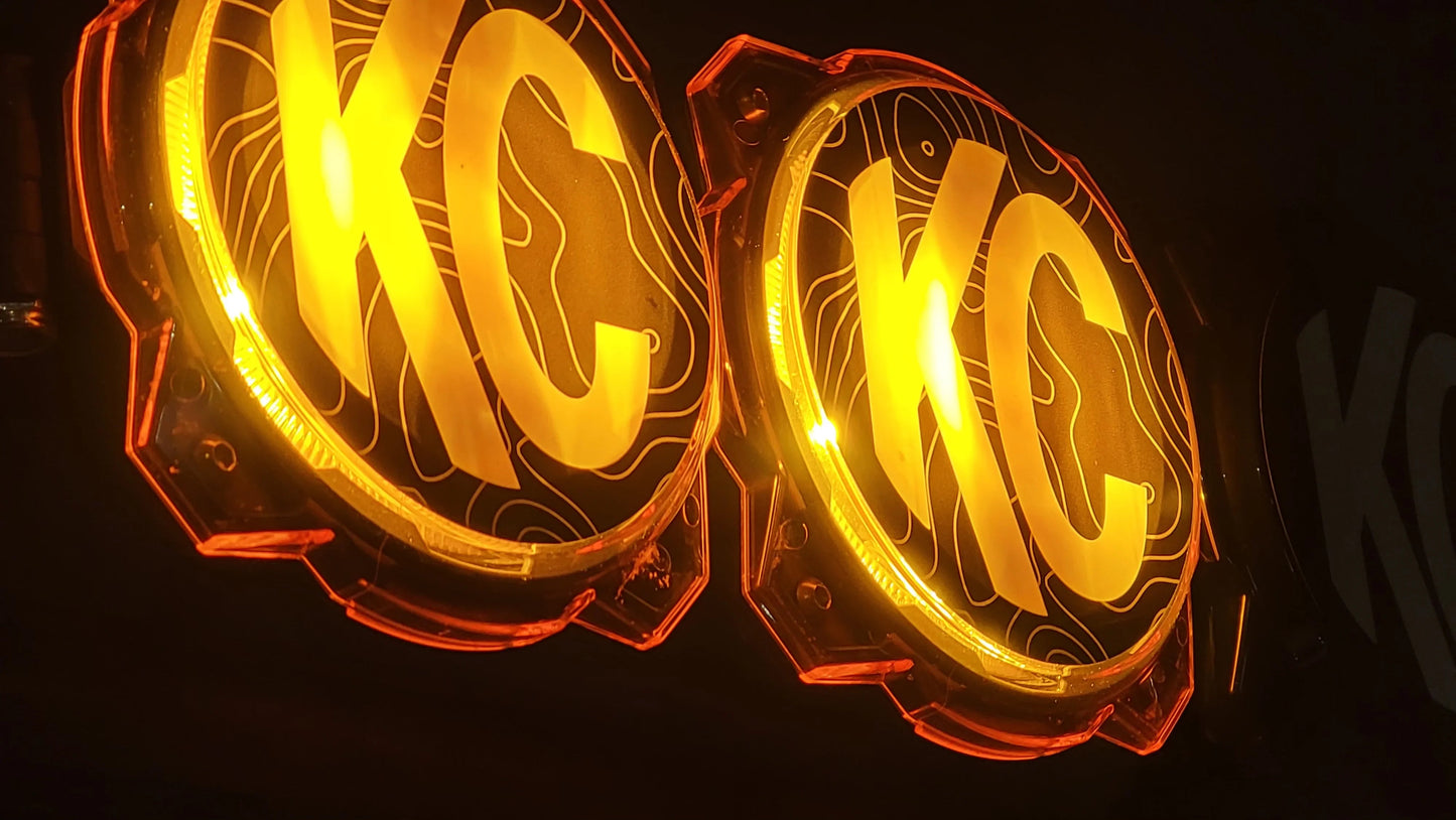 KC HiLITES Pro6 / Titan Gravity Light Cover Topo Overlays (Pair) - Universal - KCHI9.TP.WH.CG-KCHI9.TP.TUSC.CG-KCHI9.TP.WH.RACE-KCHI9.TP.WH.CODE-KCHI9.TP.RACE.CG-  DRIVEN - 2