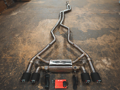 BMW F87 M2 Valved Sport Exhaust System (N55) - BMW.F87.M2.VSES.BR.BRSH-BMW.F87.M2.VSES.BR.BRT-BMW.F87.M2.VSES.BR.BLK-BMW.F87.M2.VSES.BR.FC-BMW.F87.M2.VSES.BR.RC-  DRIVEN - 1