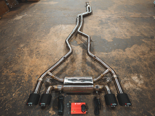 BMW F87 M2 Valved Sport Exhaust System (N55) - BMW.F87.M2.VSES.BR.BRSH-BMW.F87.M2.VSES.BR.BRT-BMW.F87.M2.VSES.BR.BLK-BMW.F87.M2.VSES.BR.FC-BMW.F87.M2.VSES.BR.RC-  DRIVEN - 1
