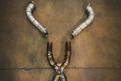 Ferrari California 4.3 V8 Free Flow Front Pipes - FER.CALI.43.FF.BR-  DRIVEN - 1