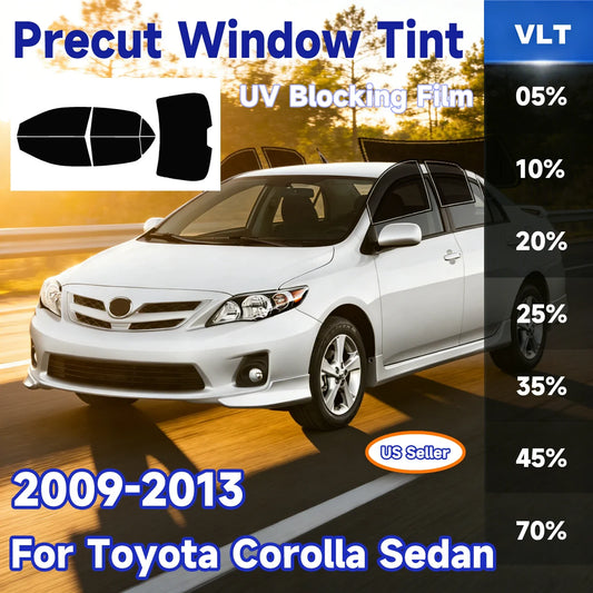 Precut Window Tint Kit for Toyota Corolla (2009–2013) | UV-IR Block & Privacy Film - 14:988260497#All Side Rear 35 VLT;200007763:201336106-  DRIVEN - 1