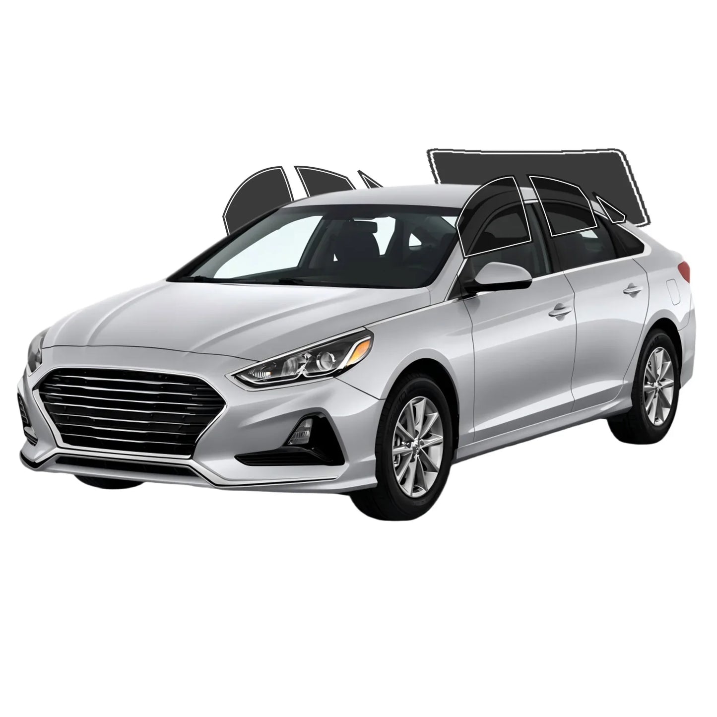 Precut Window Tint Kit for Hyundai Sonata (2015–2019) | UV-IR Block & Privacy Film - 14:200002130#Front Window 45 VLT;200007763:201336106-14:365458#Front Window 70 VLT;200007763:201336106-14:200004891#Front Window 25 VLT;200007763:201336106-14:200003699#Front Window 35 VLT;200007763:201336106-14:350853#Side and Rear 20 VLT;200007763:201336106-  DRIVEN - 9
