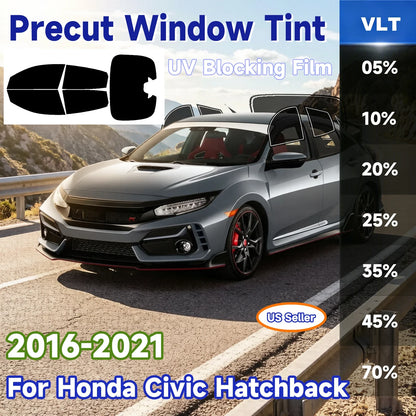 Precut Window Tint Kit for Honda Civic Hatchback (2016–2021) | UV-IR Block & Privacy Film - 200000182:193#Front Window;200007763:201336106;5:-3-200000182:193#Front Window;200007763:201336106;5:-1-200000182:29#All Side and Rear;200007763:201336106;5:-4-200000182:29#All Side and Rear;200007763:201336106;5:-6-200000182:29#All Side and Rear;200007763:201336106;5:-5-  DRIVEN - 1