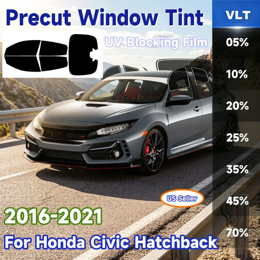 Precut Window Tint Kit for Honda Civic Hatchback (2016–2021) | UV-IR Block & Privacy Film - 200000182:193#Front Window;200007763:201336106;5:-3-  DRIVEN - 1