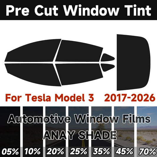 Precut Mirror Privacy Window Tint for Tesla Model 3 | Solar UV Protection Film - 200000182:350850#2024-2026;200007763:201336106;5:-7-  DRIVEN - 1