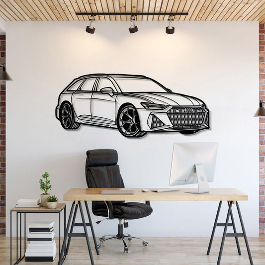 RS6 Perspective Metal Car Wall Art - MT0426 - MT0426B69L-MT0426B80L-MT0426B99L-MT0426B115L-MT0426B140L-  DRIVEN - 1