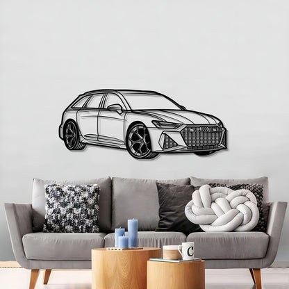RS6 Perspective Metal Car Wall Art - MT0426 - MT0426B69L-MT0426B80L-MT0426B99L-MT0426B115L-MT0426B140L-  DRIVEN - 3