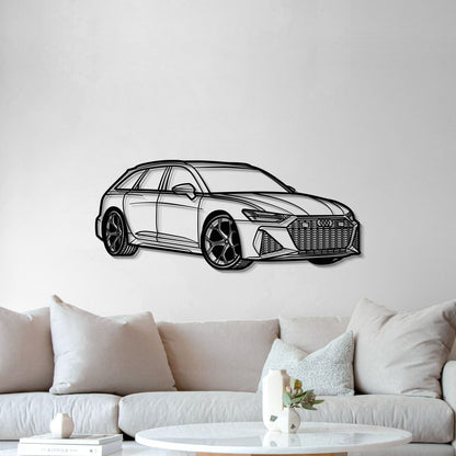 RS6 Perspective Metal Car Wall Art - MT0426 - MT0426B69L-MT0426B80L-MT0426B99L-MT0426B115L-MT0426B140L-  DRIVEN - 5