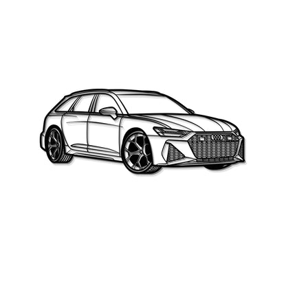 RS6 Perspective Metal Car Wall Art - MT0426 - MT0426B69L-MT0426B80L-MT0426B99L-MT0426B115L-MT0426B140L-  DRIVEN - 8