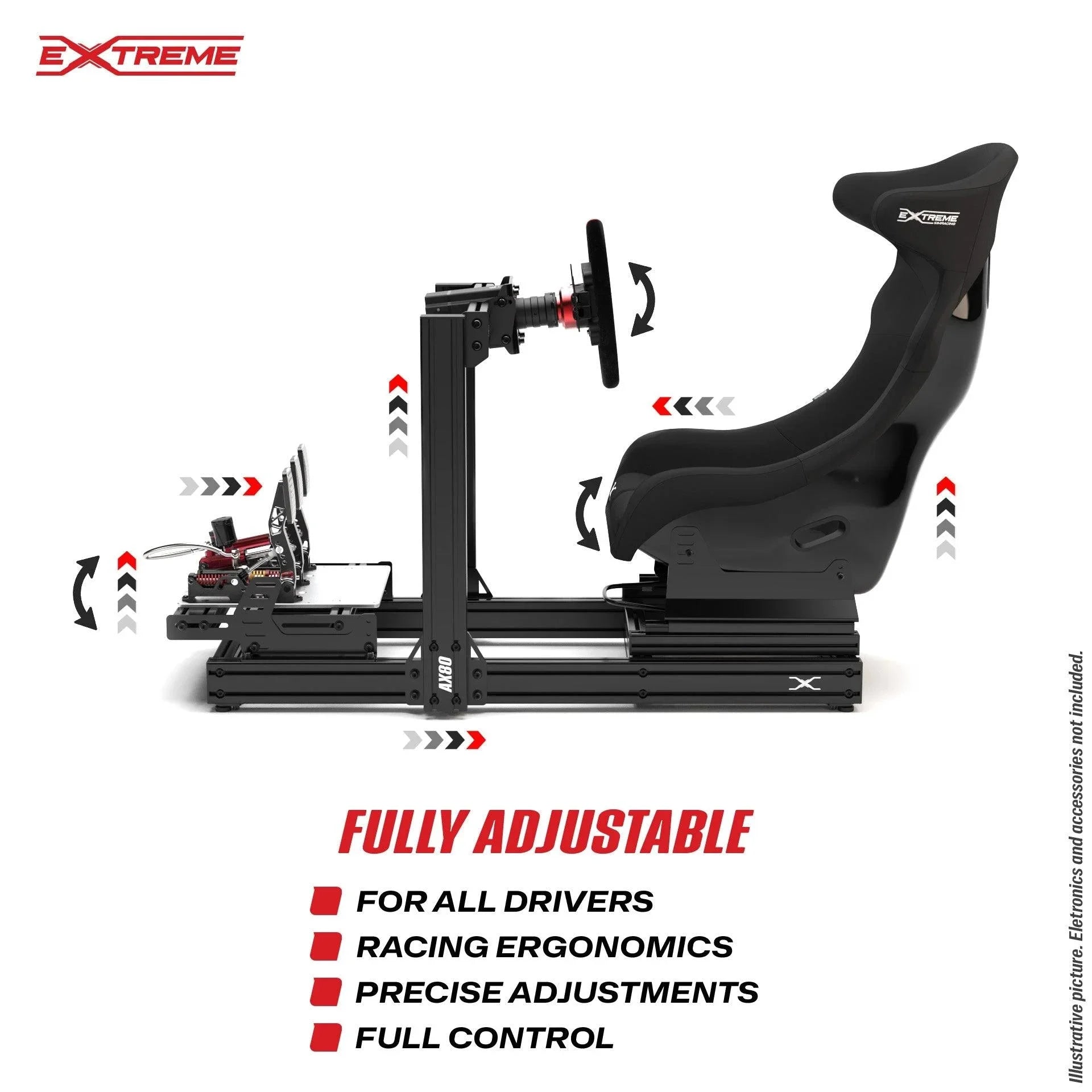 AX80 ALUMINUM PROFILE SIM RACING RIG 2025 - 4001-  DRIVEN - 9