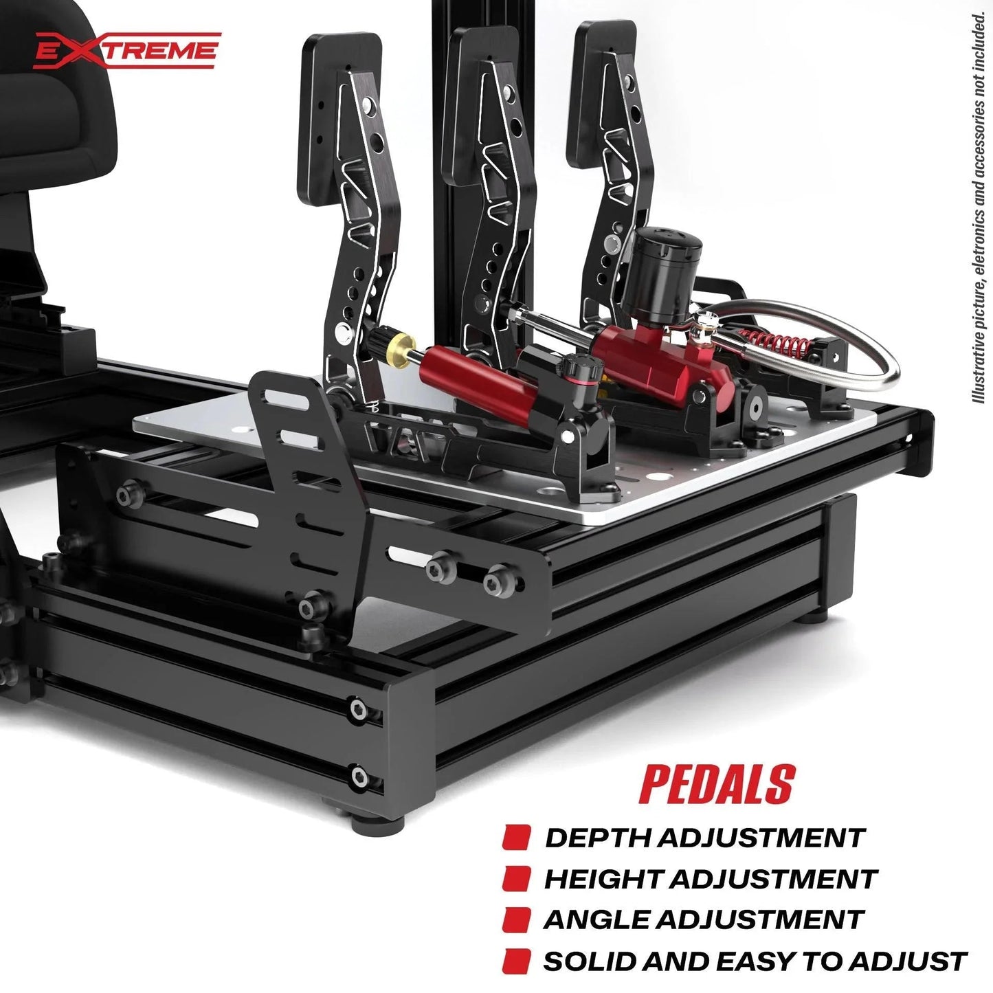 AX80 ALUMINUM PROFILE SIM RACING RIG - AX80-HORIZONTAL-  DRIVEN - 6