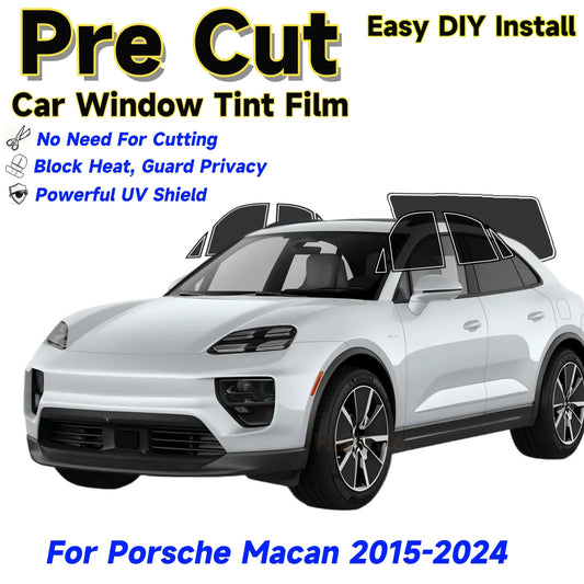 Precut Window Tint Kit for Porsche Macan (2015–2024) | UV Block & Privacy Film - 14:200006153#All Side Rear 10 VLT;200007763:201336106-  DRIVEN - 1