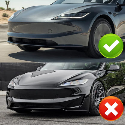 Front Bumper Spoiler Lip Body Kit for Tesla Model 3 (2024–2025) | WPOWER — Excludes Performance - 14:193#Painted Glossy Black-14:200003699#Painted Carbon Fiber-14:200004890#Unpainted Matt Black-  DRIVEN - 4