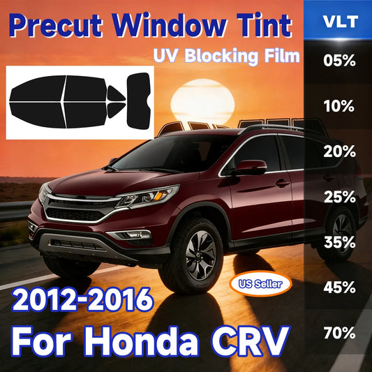 Precut Window Tint Kit for Honda CR-V (2012–2016) | UV Block & Privacy Film - 14:200001438#Side Back 20 VLT;200007763:201336106-  DRIVEN - 1
