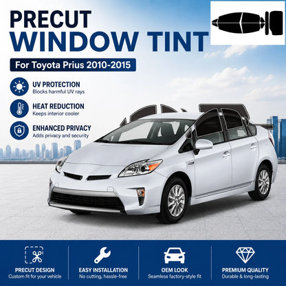 Precut Window Tint Kit for Toyota Prius (2010–2015) | UV-IR Block & Privacy Film - 14:200003699#Front Window 25 VLT;200007763:201336106-14:200004891#Front Window 20 VLT;200007763:201336106-14:200004890#Front Window 10 VLT;200007763:201336106-14:200004889#Front Window 05 VLT;200007763:201336106-14:350852#All Side Rear 05 VLT;200007763:201336106-  DRIVEN - 1