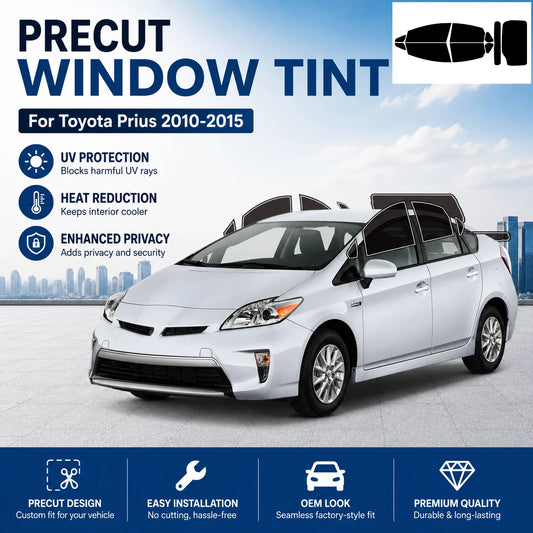 Precut Window Tint Kit for Toyota Prius (2010–2015) | UV-IR Block & Privacy Film - 14:200003699#Front Window 25 VLT;200007763:201336106-  DRIVEN - 1