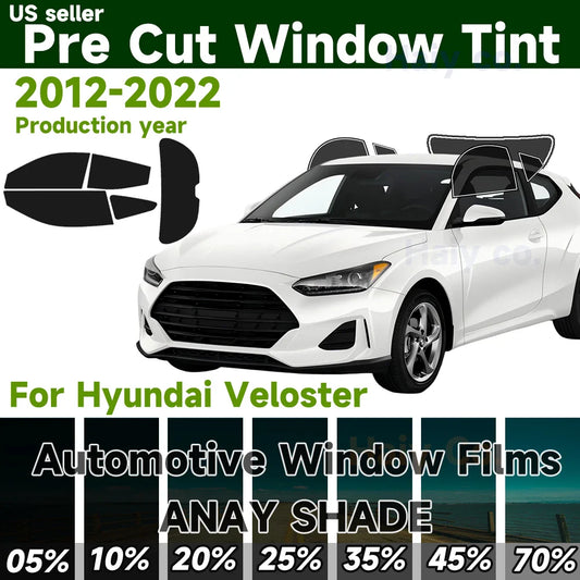 Precut Window Tint Kit for Hyundai Veloster (2012–2022) | UV Block & Privacy Film - 200000182:29#All Side and Rear;200007763:201336106;355:-7;5:-2-  DRIVEN - 1