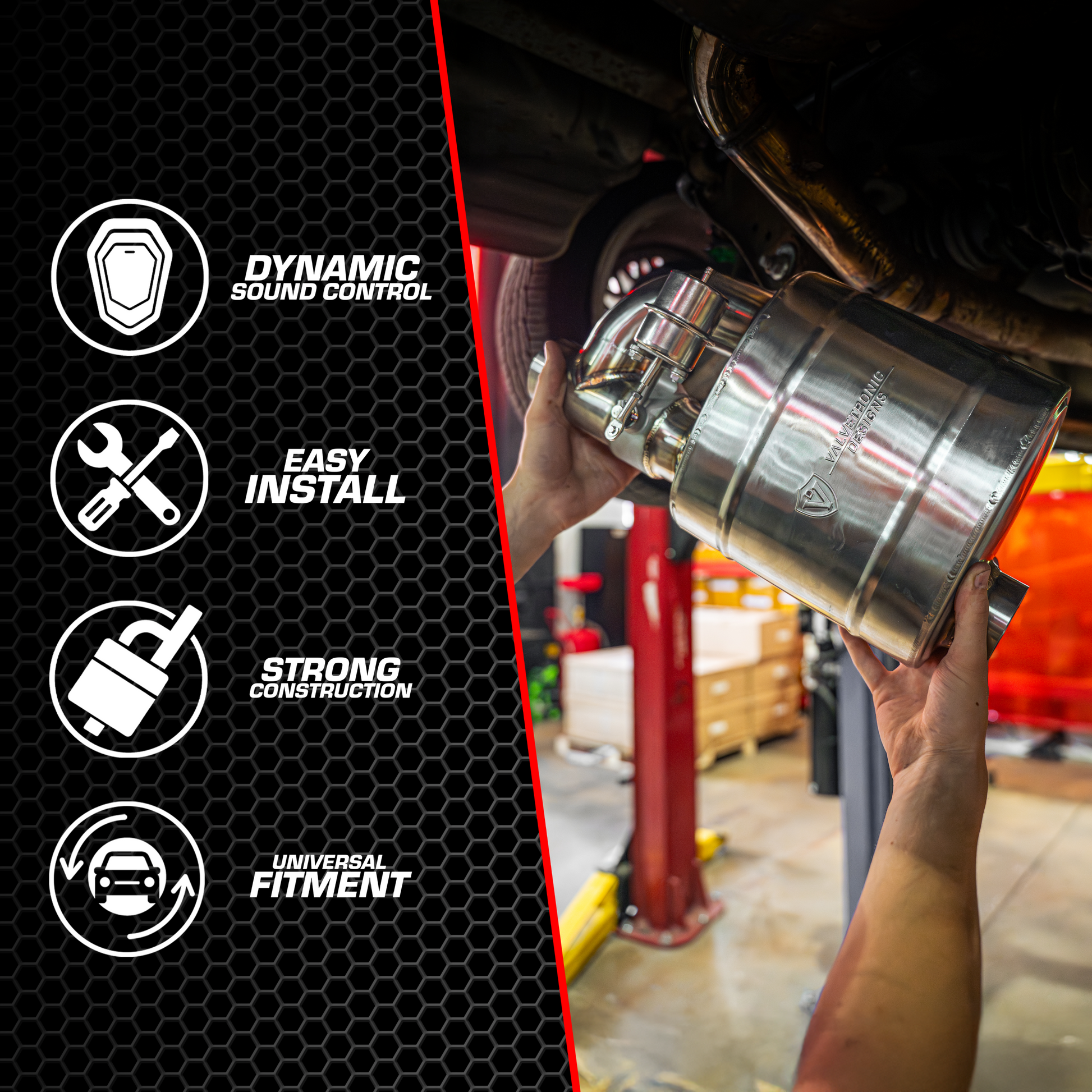 Truck/SUV Valved Muffler Kit - OFF.UVM.63MM.X1-OFF.UVM.63MM.X2-OFF.UVM.76MM.X1-OFF.UVM.76MM.X2-OFF.UVM.89MM.X1-  DRIVEN - 3