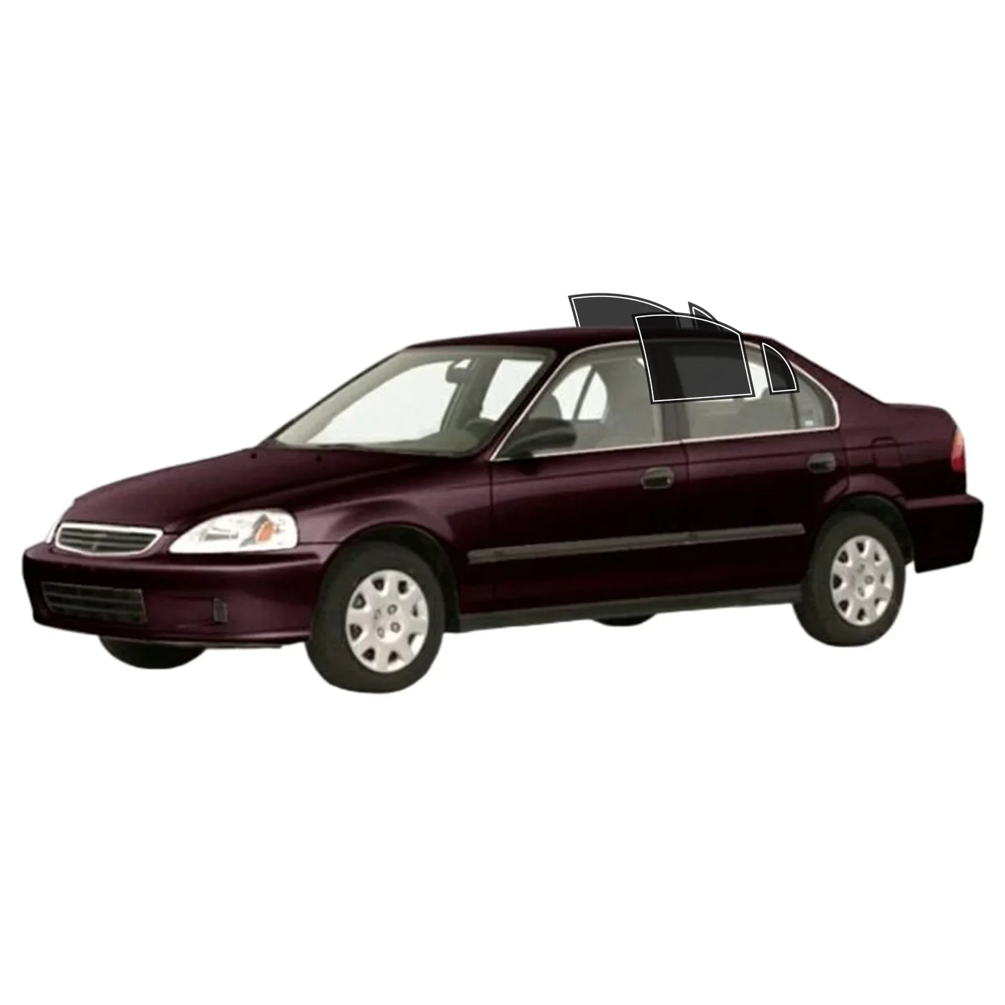 Precut Window Tint Kit for Honda Civic Sedan (1996–2000) | UV Block & Privacy Film - 14:203125846#Rear Windshield 35;200007763:201336106-14:201452419#Rear Windshield 45;200007763:201336106-14:1954460561#Rear Windshield 70;200007763:201336106-14:202638829#Rear Windshield 05;200007763:201336106-14:201449062#Rear Windshield 10;200007763:201336106-  DRIVEN - 9