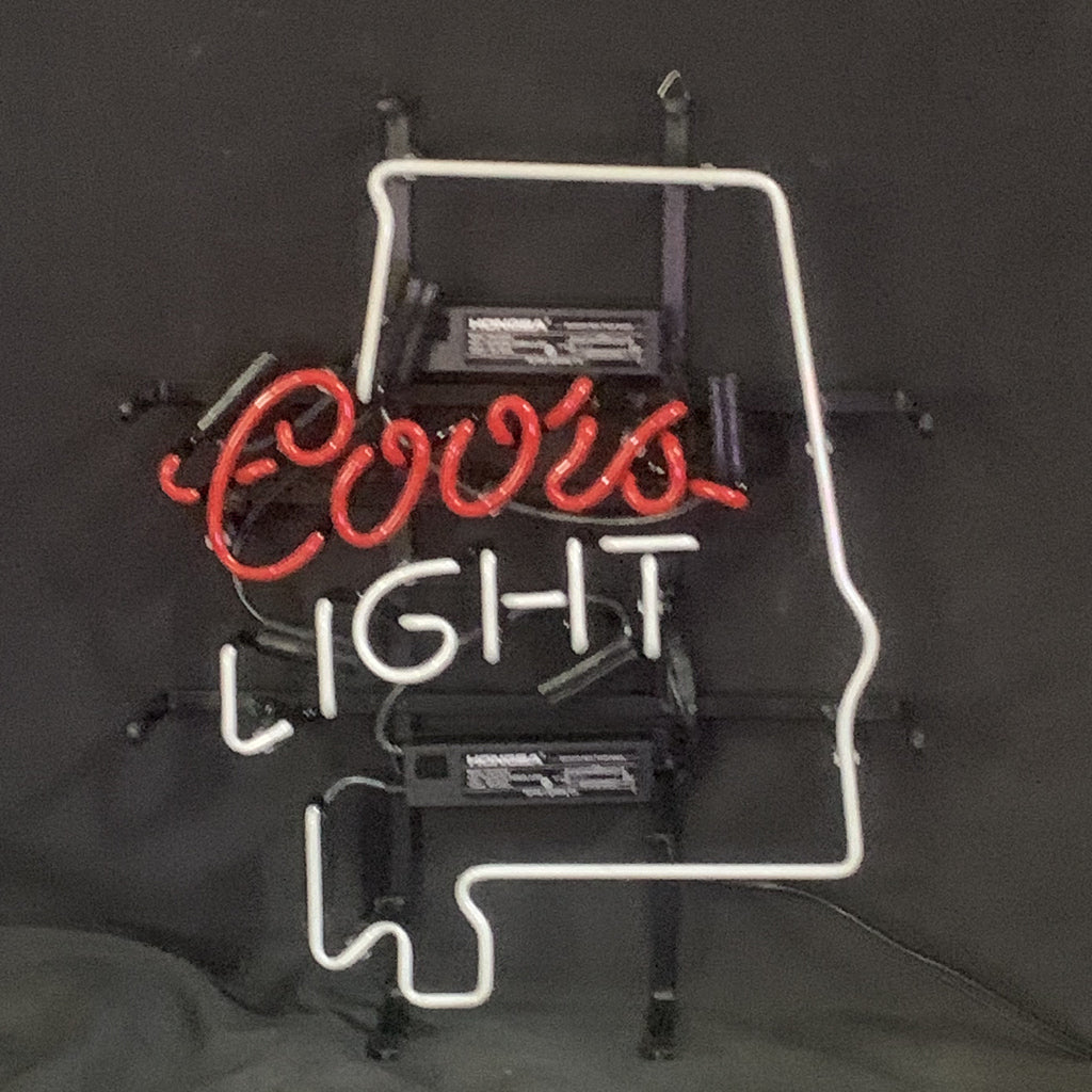Coors Light with Alabama Maps Neon Light Sign - MEX063-  DRIVEN - 3