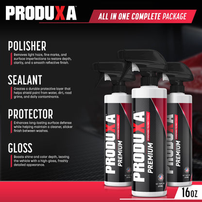 PRODUXA® PREMIUM - Instant Surface Polish, Sealant, and Protector. All-in-one Detailing Spray(16 oz) - P-1Sealant16oz-P-1Sealant16ozx3-P-1Sealant16ozx8-PXP-16GALLON-PXP-16GALLONx3-  DRIVEN - 9