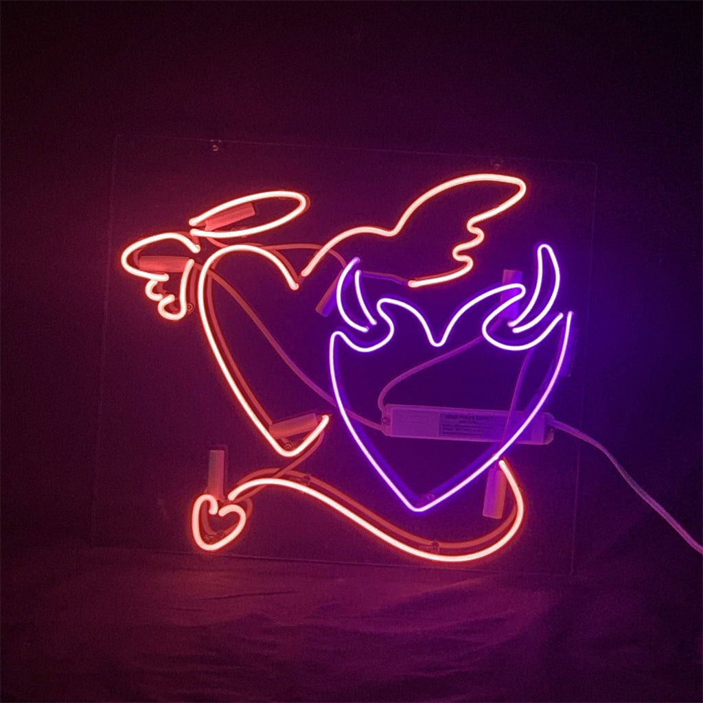Angels& Demons Heart Neon Signs - ME517-  DRIVEN - 2