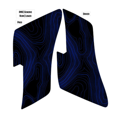 Topo Rear Interior Lower Door Card Insert Overlays (Printed Series) - 2021+ Bronco 4 Door