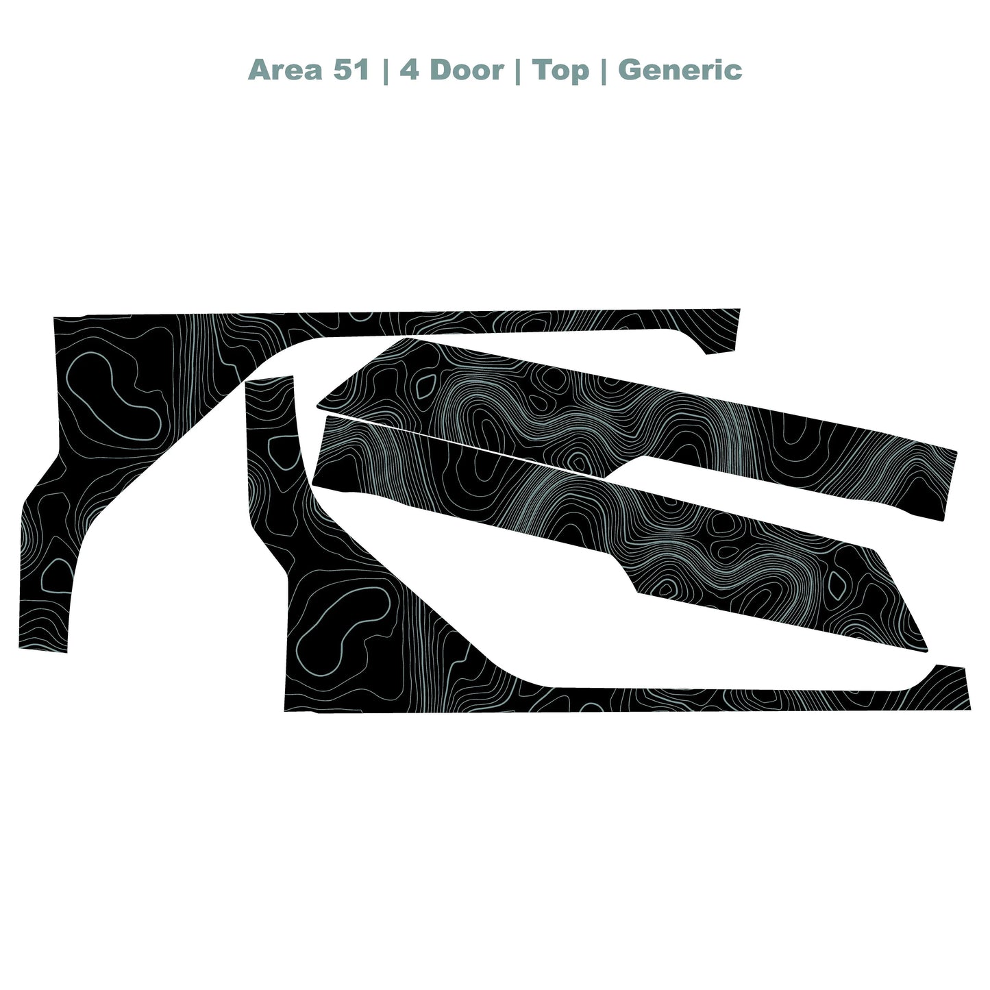 Topographic Upper Door Overlay Kit (Printed Series) - 2021+ Bronco 4 Door - 21BRNINTDRFU-TPAMBL-21BRNINTDRFU-TPA51L-21BRNINTDRFU-TPAZL-21BRNINTDRFU-TPCGL-21BRNINTDRFU-TPCBNL-  DRIVEN - 8