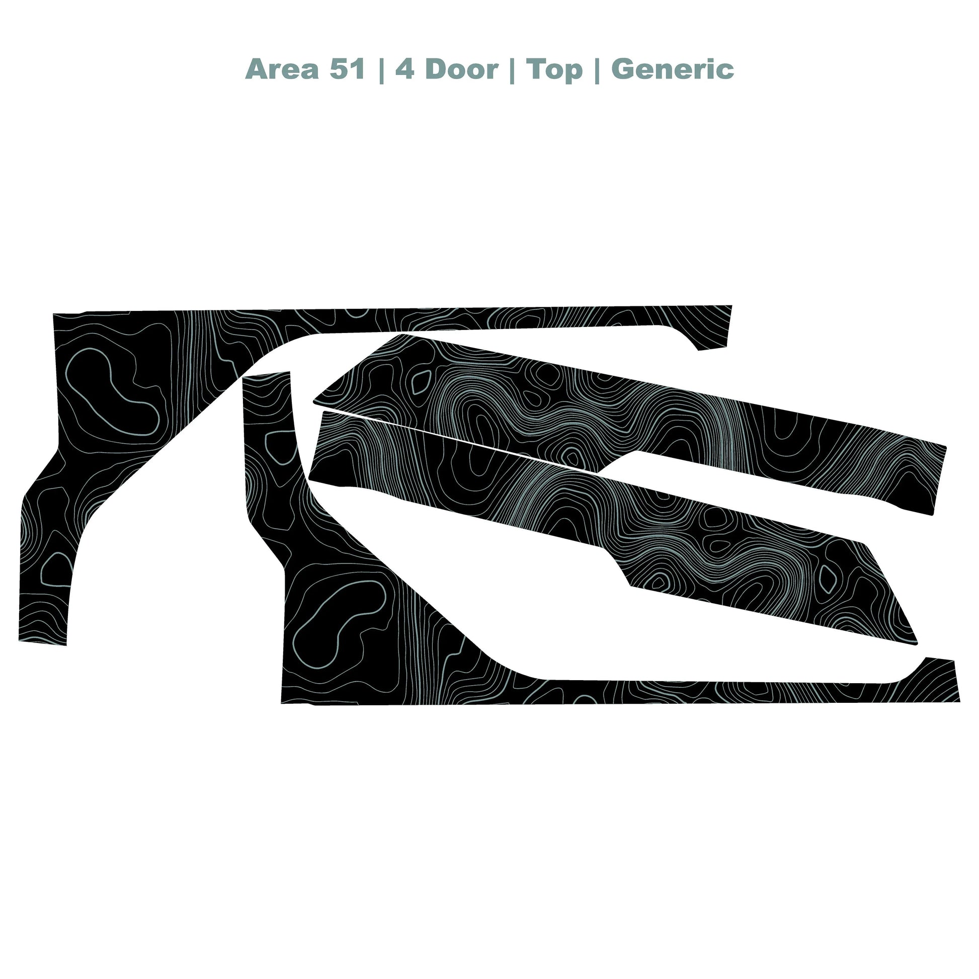 Topographic Upper Door Overlay Kit (Printed Series) - 2021+ Bronco 4 Door - 21BRNINTDRFU-TPAMBL-21BRNINTDRFU-TPA51L-21BRNINTDRFU-TPAZL-21BRNINTDRFU-TPCGL-21BRNINTDRFU-TPCBNL-  DRIVEN - 8