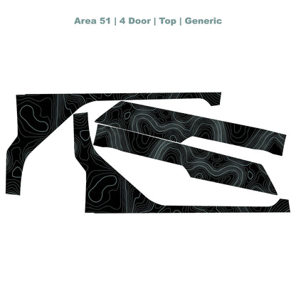 Topographic Upper Door Overlay Kit (Printed Series) - 2021+ Bronco 4 Door - 21BRNINTDRFU-TPAMBL-21BRNINTDRFU-TPA51L-21BRNINTDRFU-TPAZL-21BRNINTDRFU-TPCGL-21BRNINTDRFU-TPCBNL-  DRIVEN - 8