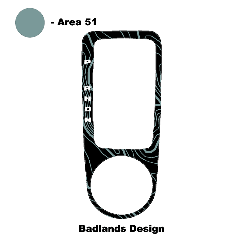 Topo Automatic Shifter Overlay (Printed Series) - 2021+ Bronco Automatic - 21BRNATTRIM-TPAMBL-21BRNATTRIM-TPA51L-21BRNATTRIM-TPAZL-21BRNATTRIM-TPCGL-21BRNATTRIM-TPCBNL-  DRIVEN - 27